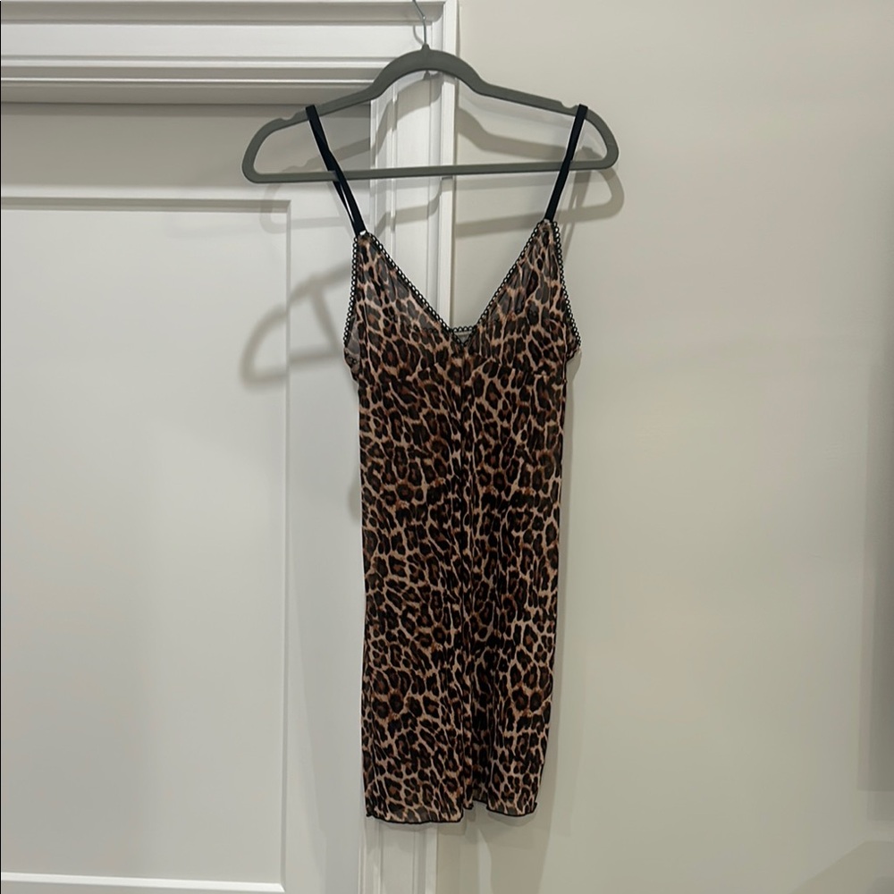 Leopard Print Slip Dress